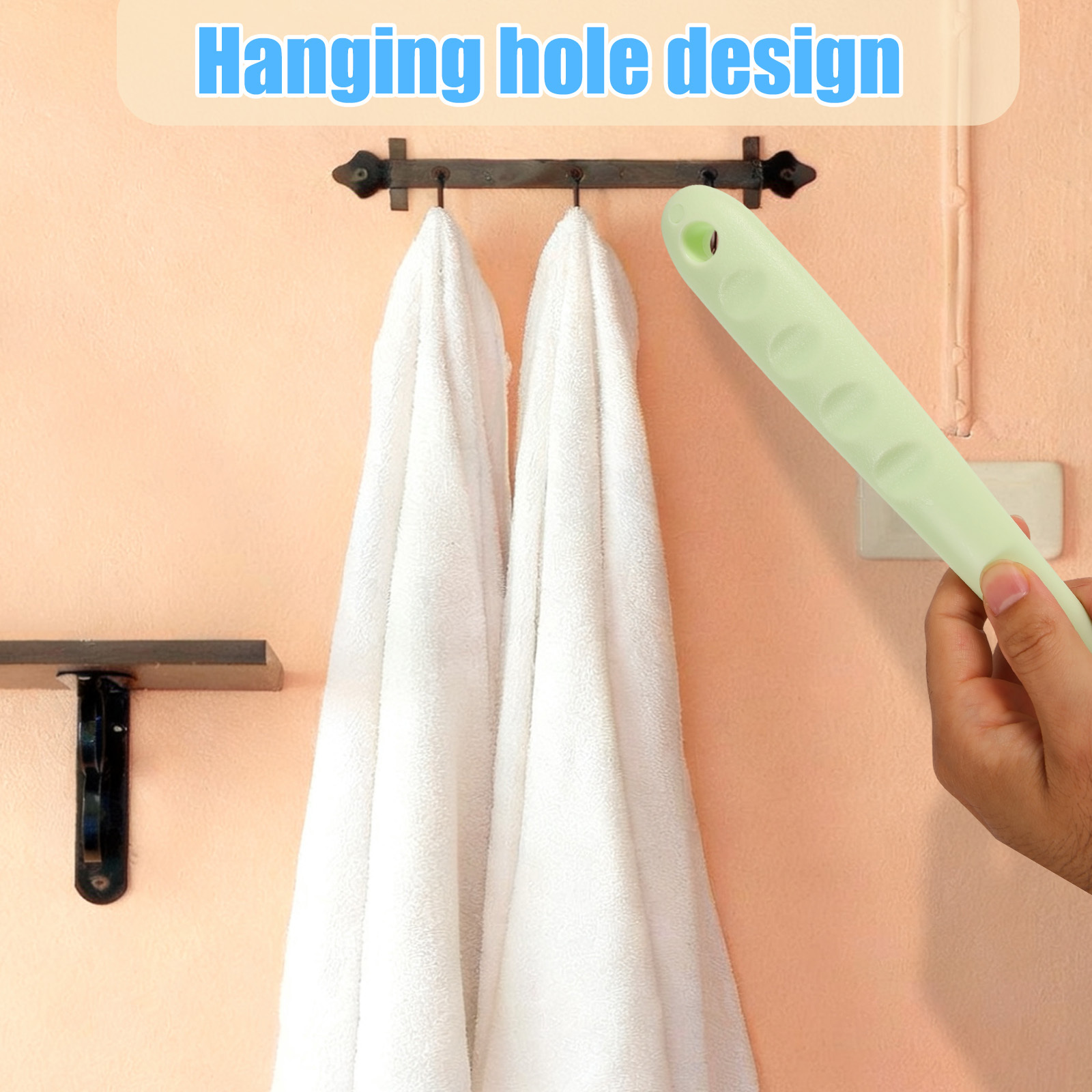 Long Handle Back Scrubber for Shower, 1pc